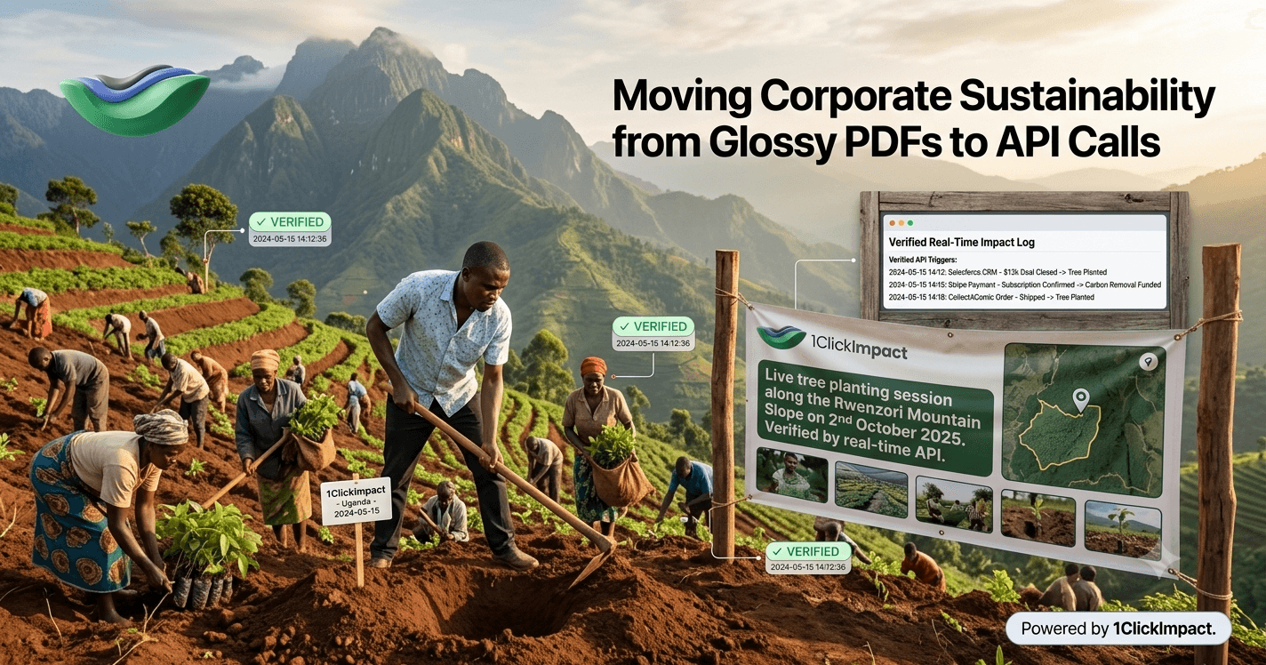 Impact-as-an-API — climate action moving from ESG reports into automated business workflows