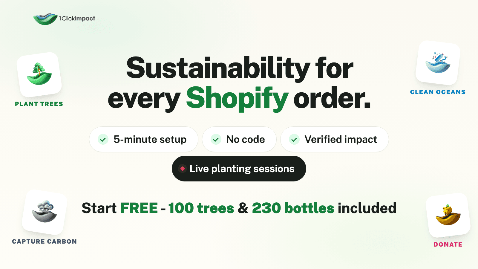 1ClickImpact Shopify App - Slide 1