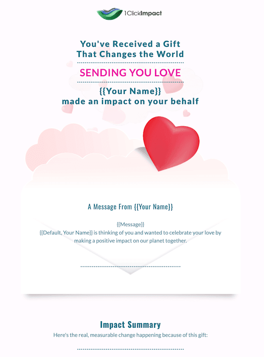 Love theme email preview for Mother's Day